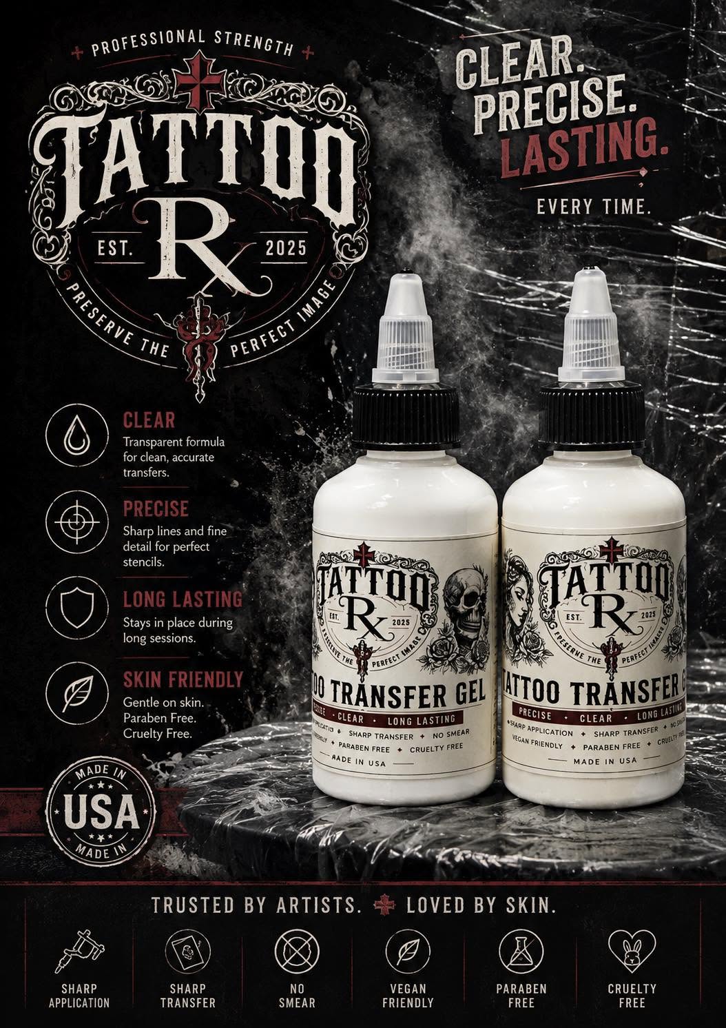 RX Tattoo Stencil Transfer Gel
