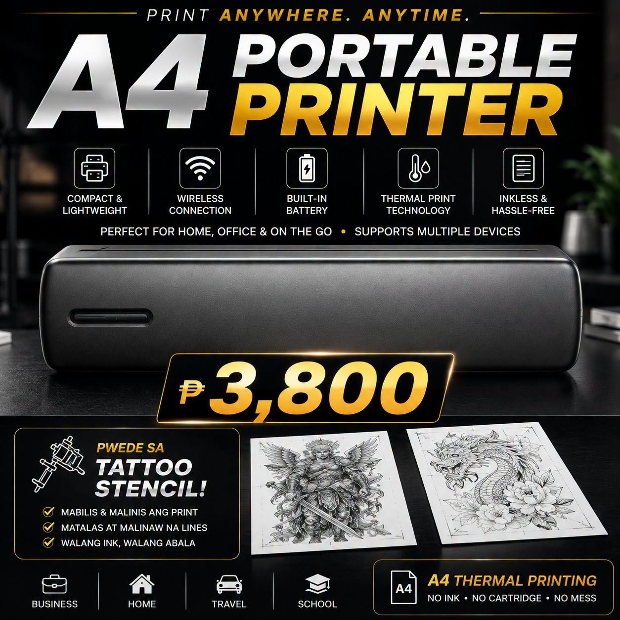 A4 Thermal Tattoo Printer