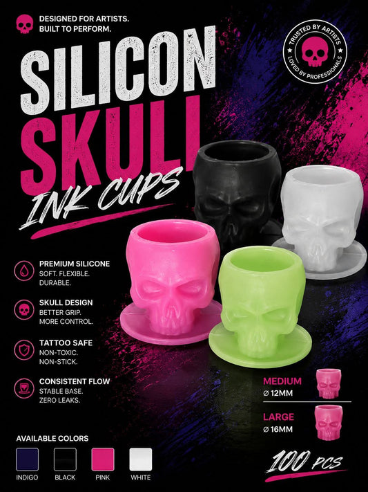 SILICON SKULL INK CUPS
