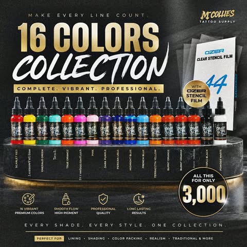 16 COLOR COLLECTION WITH OZER STENCIL FILM