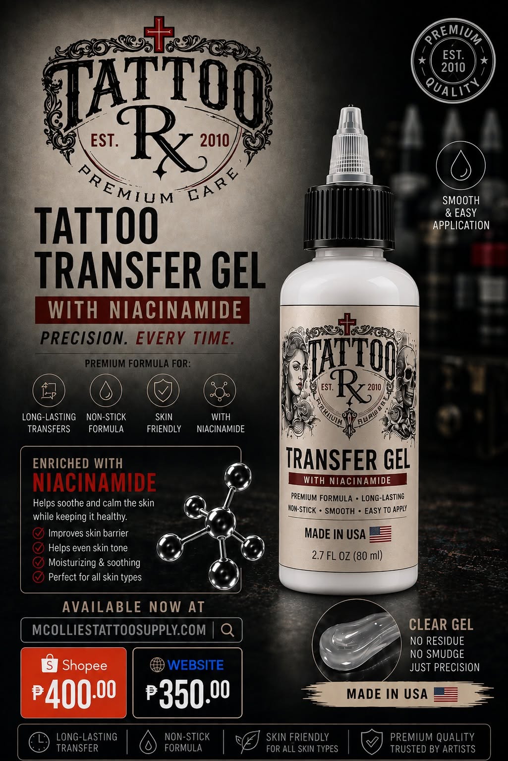 RX Tattoo Stencil Transfer Gel