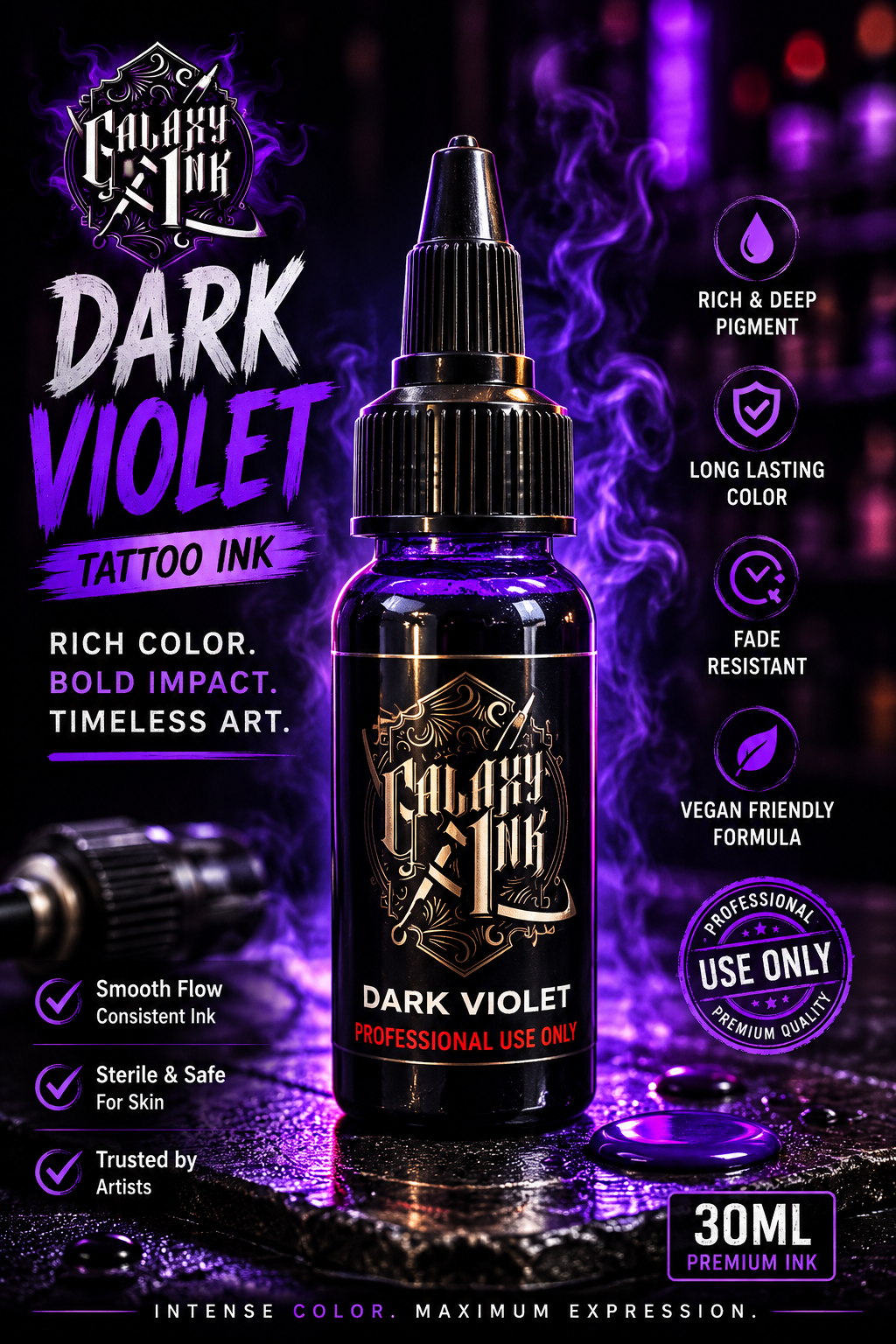 GALAXY TATTOO INK PICK YOUR COLOR 1 OZ