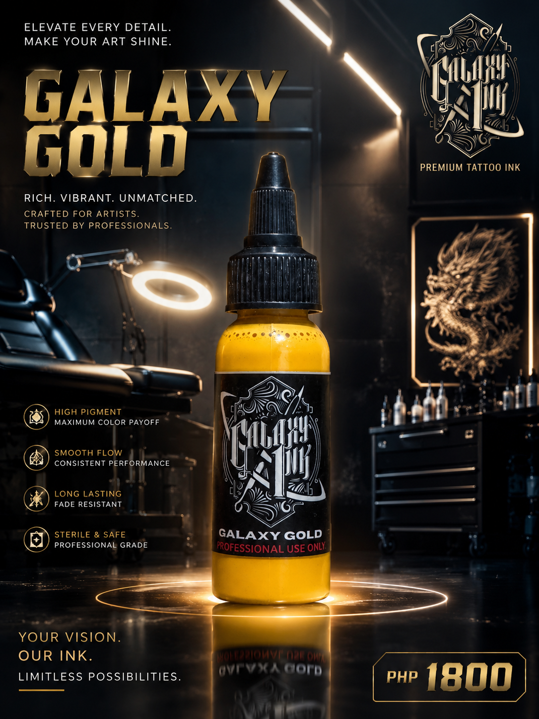 GALAXY TATTOO INK PICK YOUR COLOR 1 OZ