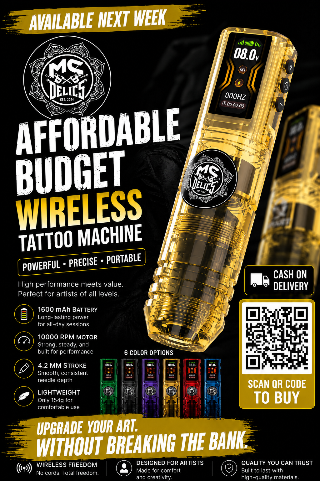 DQF Art Wireless Tattoo Machine
