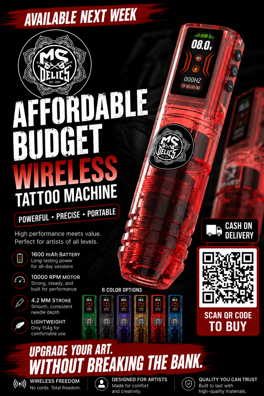 DQF Art Wireless Tattoo Machine