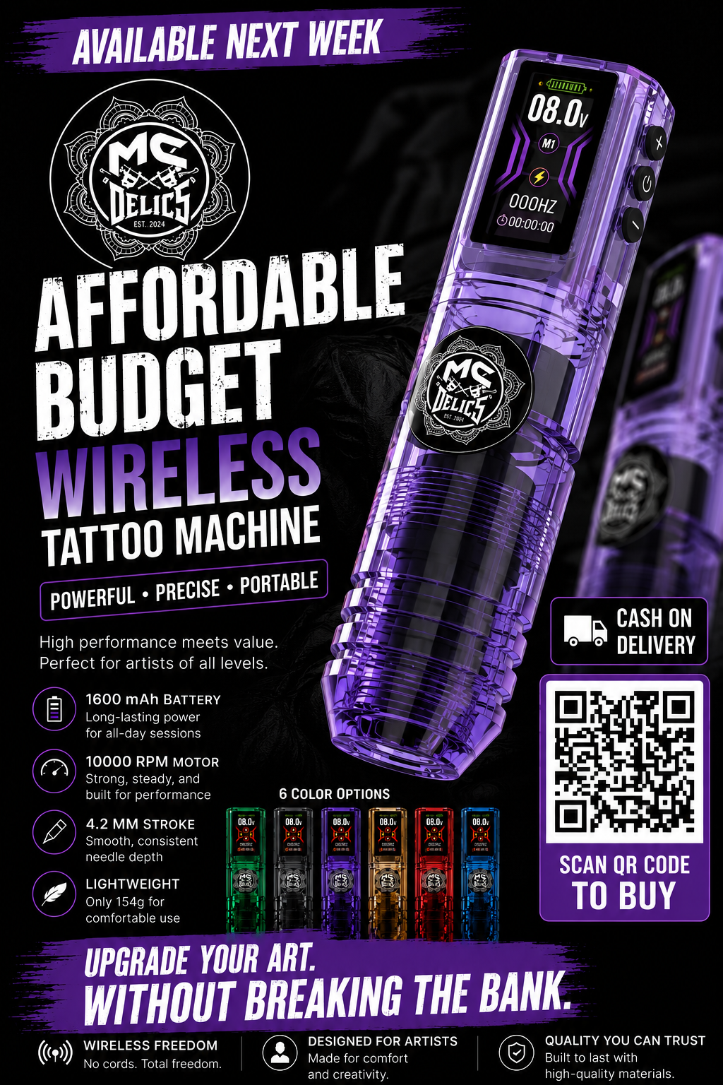 DQF Art Wireless Tattoo Machine